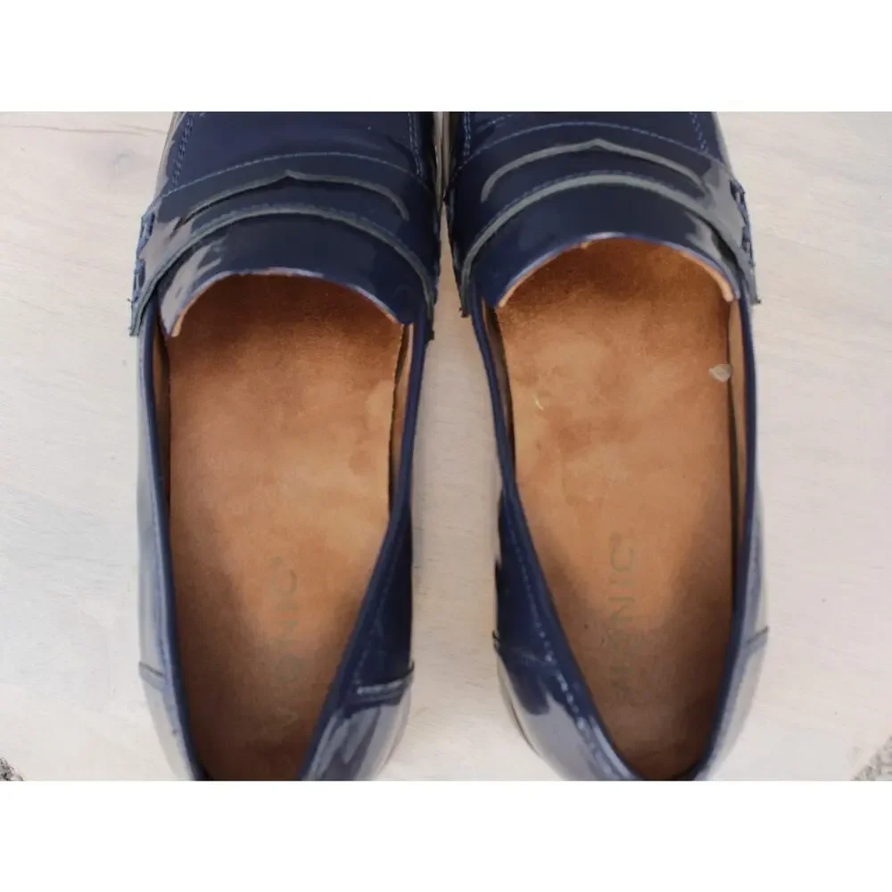 Vionic Cheryl II Loafers Womens 10 Navy Blue Leather Orthotic Comfort Flats - Picture 6 of 7